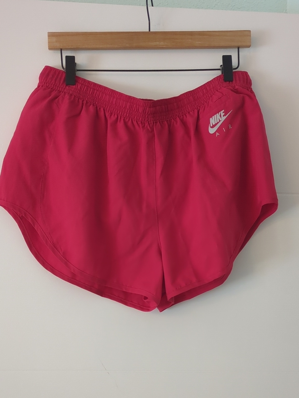 Nike Bright Pink Women's Athletic Shorts with Nike Air Logo Sz XL Swim Running
